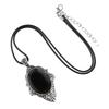 Gemstone Rose Quartz Pendant Magic Mirror Shaped Necklace Delicate Metal Stone Crystal Charms Fashion Women Jewelry Vacation