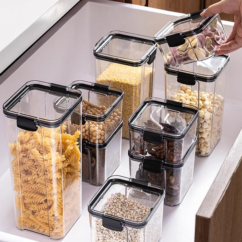 Airtight Plastic Storage Container for Grains, Cereals, Spices, and Tea