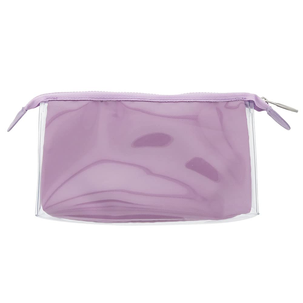 Sunstar Stationery Pen Case Clear Pouch Mitte with Gusset Light Violet S2314398