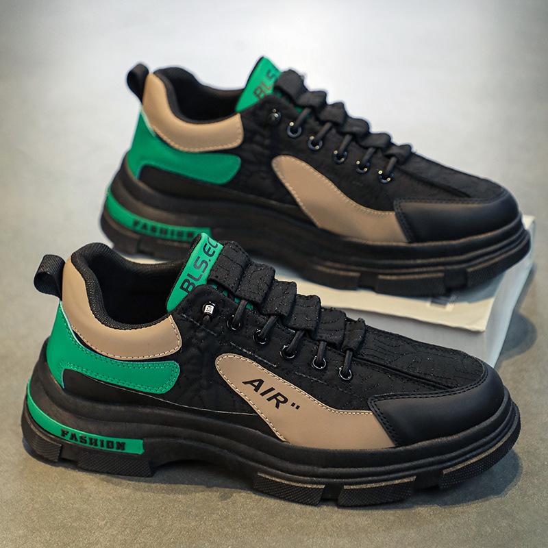 Мужские осенние новые черные ботинки, модная повседневная классическая рабочая одежда, модная обувь, короткие ботинки на толстой подошве, мужская обувь