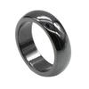 Simple Flat Magnetic Hematite Width Finger Unisex Ring