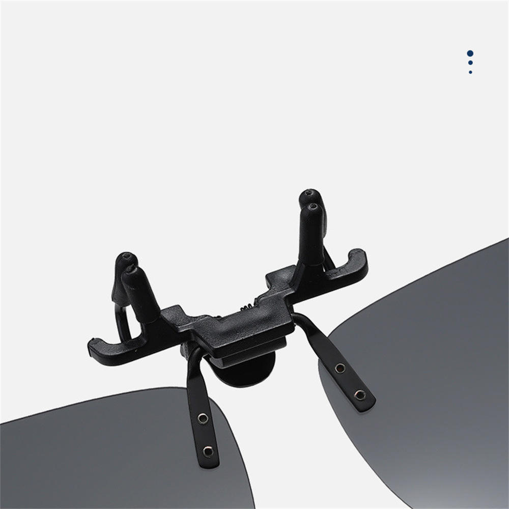 Men Polarized Sunglasses Clip Can Be Flipped Up Myopia Glasses Clip Anti-UV400 Night Driving Fishing Glasses Accessory