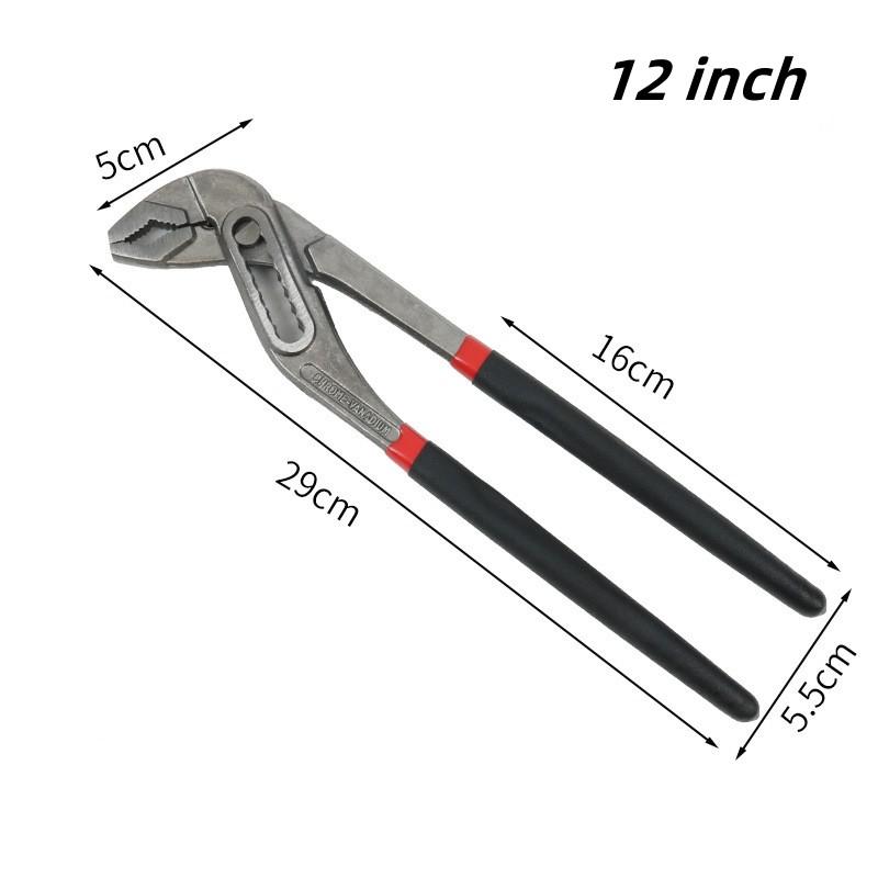 8/10/12-дюймовые регулируемые плоскогубцы для водопроводных труб с большим раскрытием, многофункциональные плоскогубцы, быстросъемный ручной ремонтный инструмент
