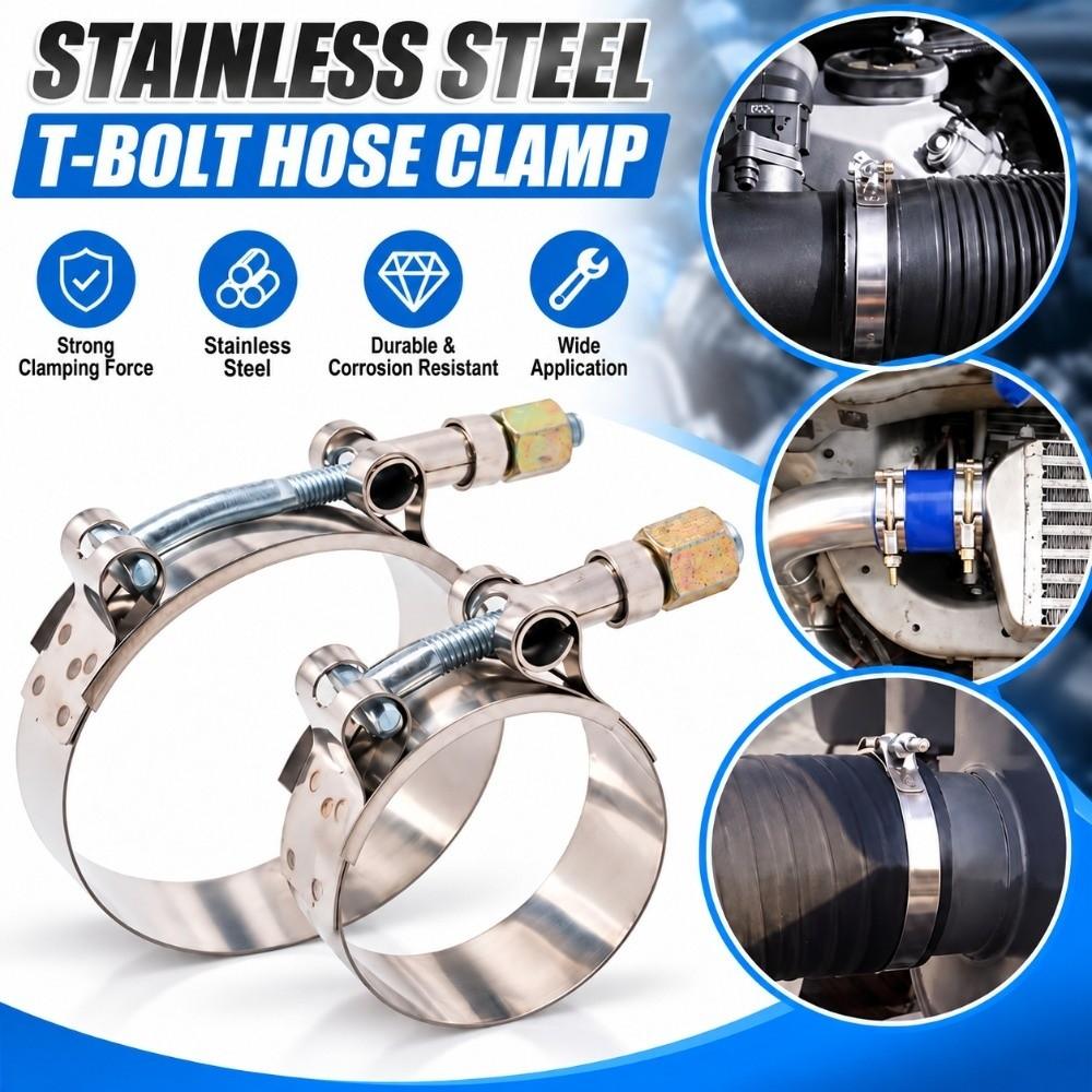 Universal Hose Clamps Stainless Steel Turbo Intake Clamps Durable Intercooler Clamps