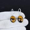Серьги из натурального драгоценного камня тигровый глаз 925 пробы из стерлингового серебра, серьги-подвески из серебра в стиле бохо, подарки для вечеринок, подарки для нее
