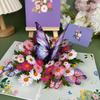 1 шт. Яркая 3D pop-up открытка, Цветные бабочки и ромашки, Идеально для дня рождения, Дня матери, Свадьбы