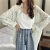 Women's Thin Sunscreen Chiffon Shirt In Summer Korean Style Lazy Hong Kong Style Long-sleeved Shirt Casual Loose and Versatile Top
