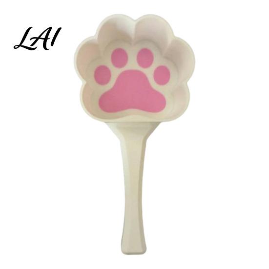 Cat Food Scoop Cute Paw Scoop 3D Printed Pet Long Animal Shaped Handle Scooper for Kibble Treats Portion Control Practical Feeding Spoon