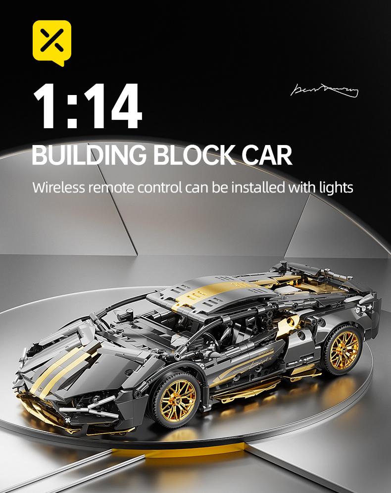 ТОЙЛИНКС 1:14 Технические DIY Строительные Блоки Гоночный Автомобиль Спорт Скорость Транспорт Город Механический Супер Кирпичики Модель Автомобиля Игрушки для Детей