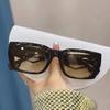 Новые модные квадратные солнцезащитные очки Женские очки с личностью Тренд B Слово Солнцезащитные очки Инс Солнцезащитные очки Женские Mujer