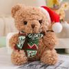 Cute Teddy Bear Doll Transformed Into Santa Claus Couple Bear Doll Plush Toy Christmas Gift