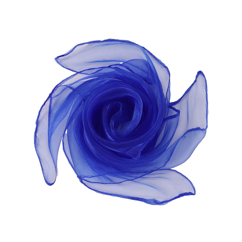 6 Solid Colors Thin Chiffon Nylon Silk Scarf Magic Show Performance Dance Candy Square Scarf Transparent Neckerchief Shawl