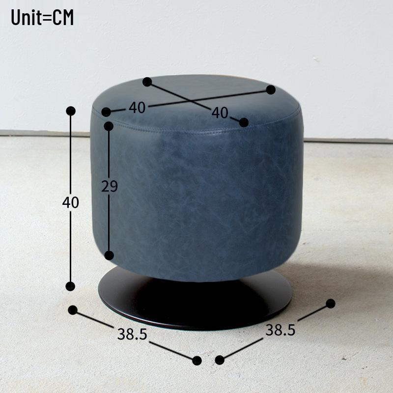 Hui Shi Retro Swivel Leather Bar Stool 