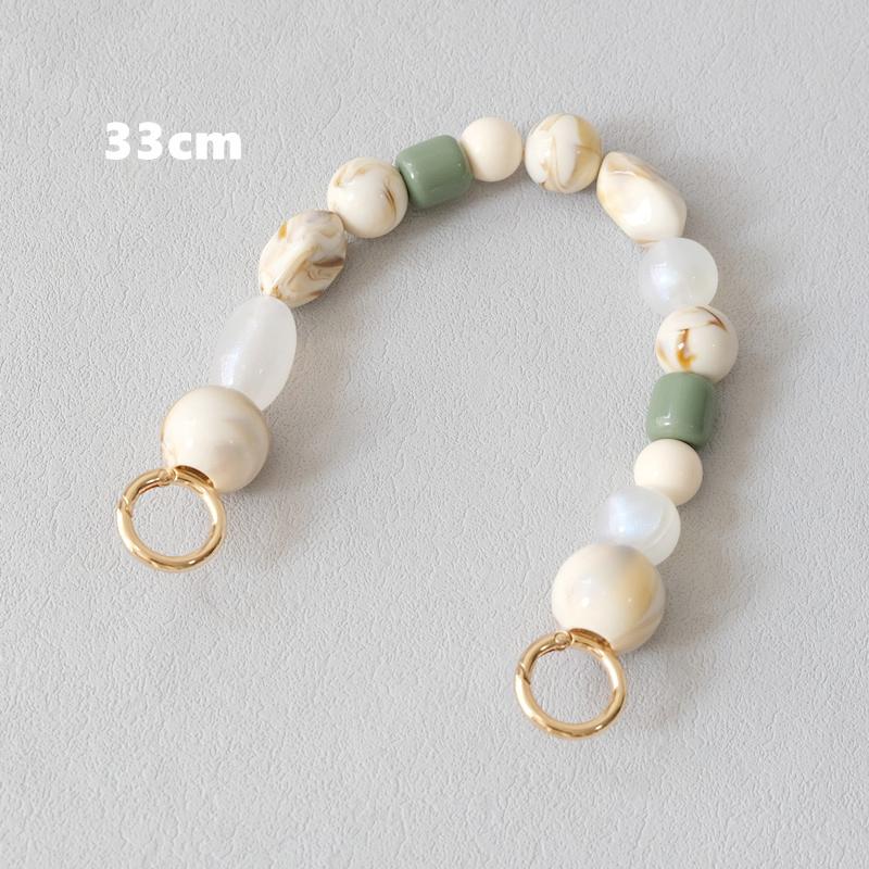 Новая женская сумка, аксессуар на ремешке, винтажные янтарные акриловые бусины из смолы, детали, роскошный браслет ручной работы, женский милый браслет с ручкой для сумки, цепочка