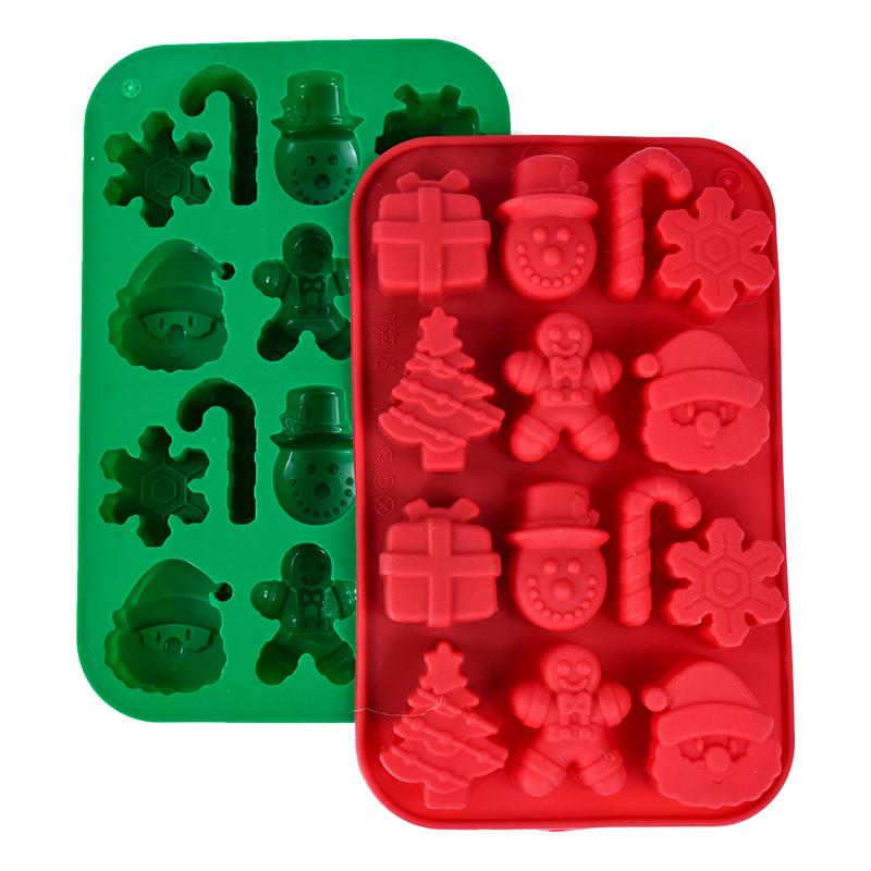 Рождественские силиконовые формы для шоколада, пряничный человечек, снежинка, рождественская елка, конфеты, печенье, инструменты для выпечки, новогодний декор для торта
