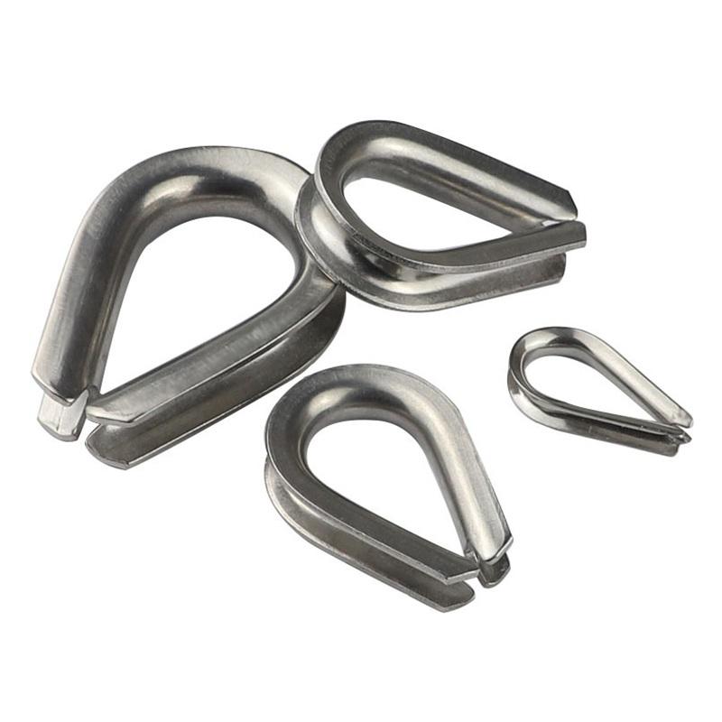 5 Pieces European Steel Wire Rope Sleeve Chicken Core Ring Thimbles