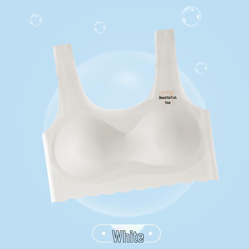 Бесшовный спортивный бюстгальтер из ледяного шелка для девочек-подростков