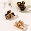 Hair Claw Clips 3 Pack Tortoise Barrettes Rectangle Shape Clips 1.34 Inch Fashion Small Hair Clips for Women
