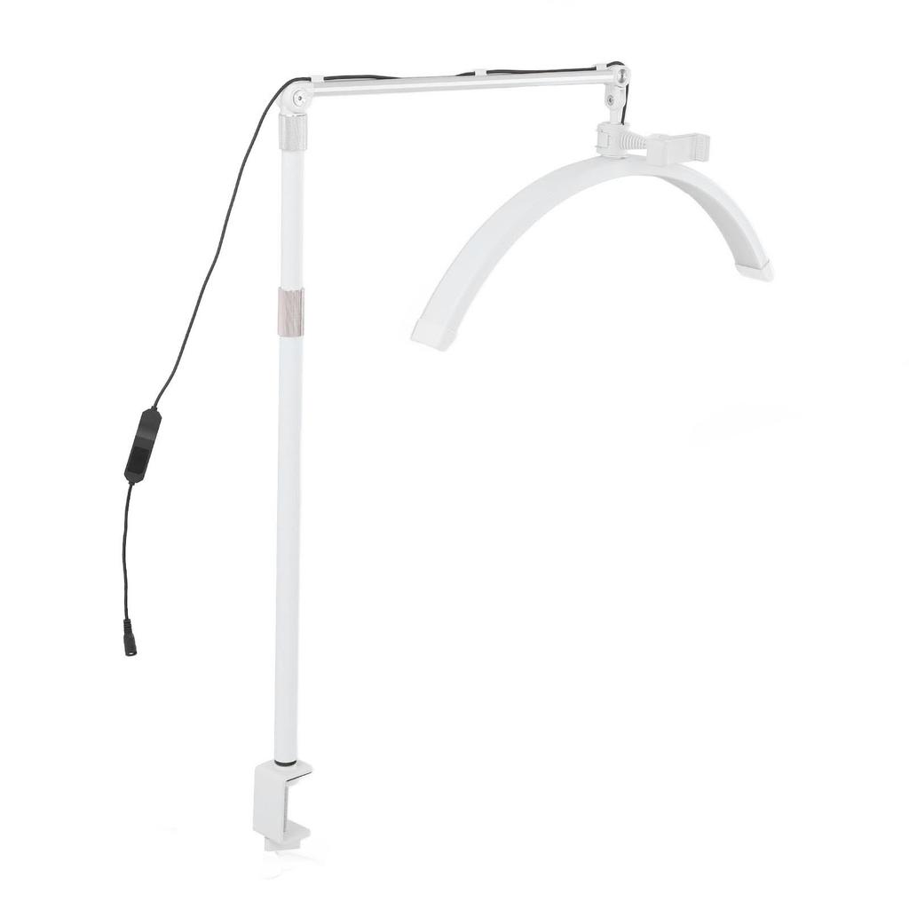 Светодиодный настольный светильник в форме полумесяца 24 дюйма 3200K - 5600K, вращающийся на 360 градусов светильник с телескопической штангой