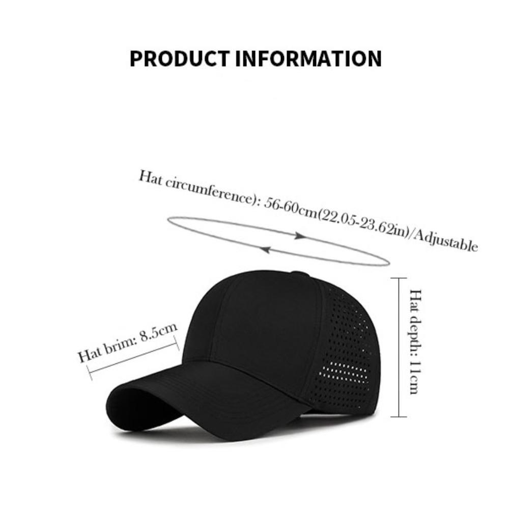 Adjustable Baseball Cap Breathable Snapback Hats High Quality Quick Drying Cap Unisex