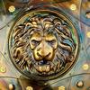Lion Face Shield: 18-Gauge Steel, Battle-Worn Warrior Costume