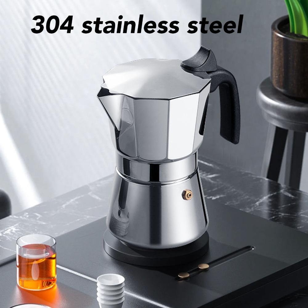 Stainless Steel Stovetop Coffee Maker Stovetop Espresso Maker Gas Stove Compatible