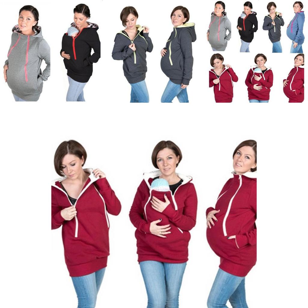 Уютная и теплая толстовка-кенгуру для беременных мам, папа, переноска-слинг для ребенка, держатель для питомца