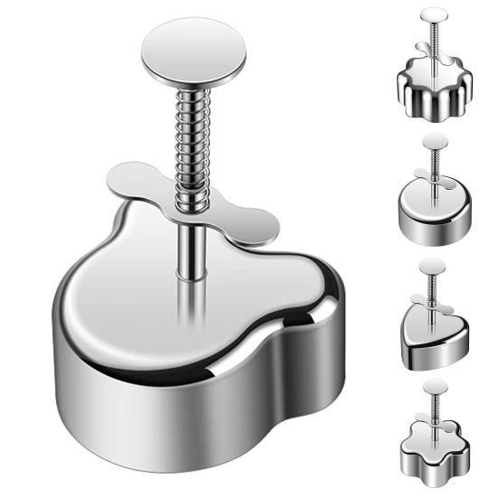 Форма для онигири из нержавеющей стали, устройство для приготовления рисовых шариков для суши, круглая, в форме звезды, цветка, для бенто, пресс для риса, кухонный инструмент, безопасный для пищевых продуктов, для пирогов, котлет, салатов