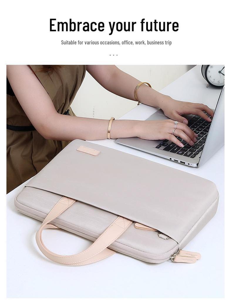 Women's Lightweight Macaron Laptop Bag, Sleek Design, Ideal for Business Commutes
