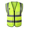Reflective Highlight Security Vests with Pockets ID Waistcoat High Visibility Vest Traffic Night Outdoor for Cycling Sports