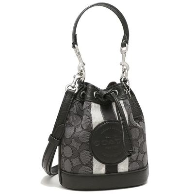 Сумка-ведро Outlet Signature, черная, мульти C8322 SVRT6 [Coach] женская [Товар]