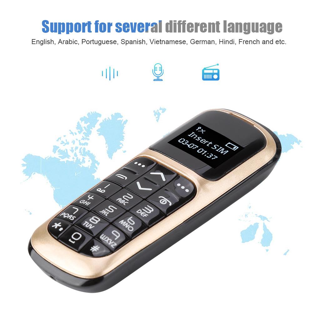 V2 Mini Bluetooth Wireless 0,66-дюймовый мобильный телефон с наушниками для набора номера