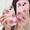 Cute Silicone Case for Xiaomi Redmi Note 12 11 Pro Itel A60 S23 Oppo A78 A58 A38 iPhone 15 14 Funda Painted Cartoon Rose Flower Cover Soft TPU Bumper