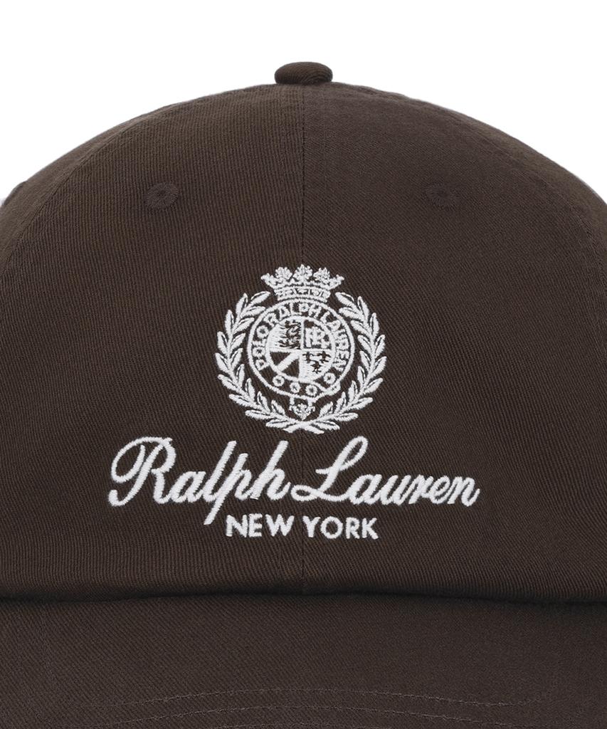 Кепка-бейсболка из твила с вышивкой герба POLO RALPH LAUREN - Темно-коричневый