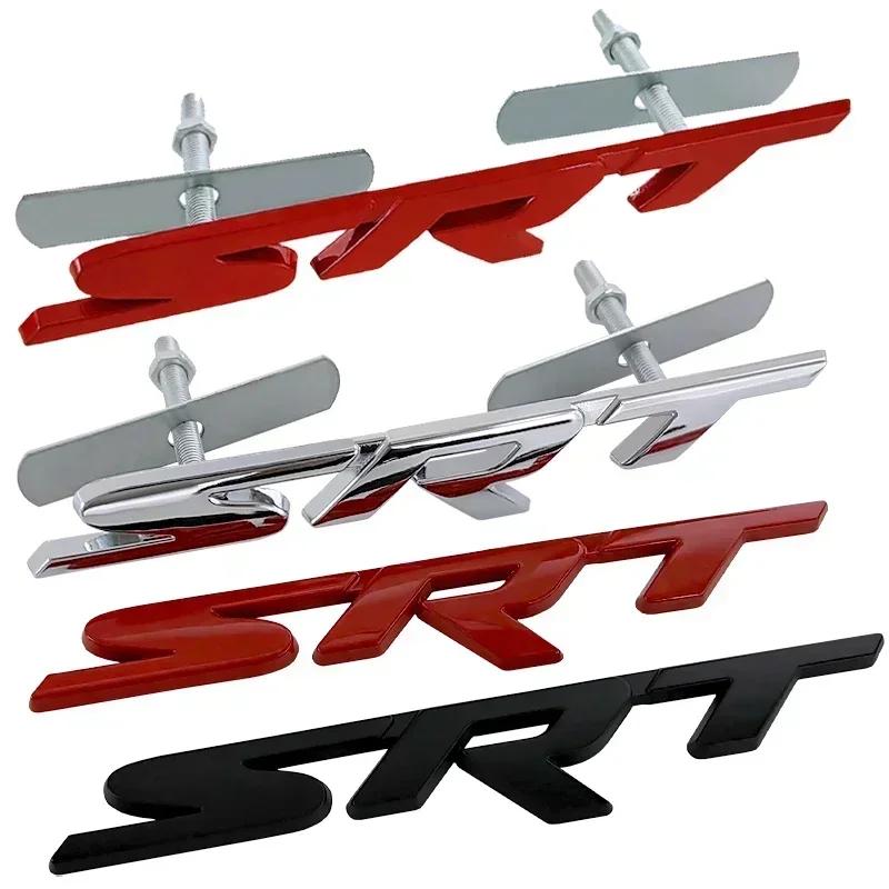 3D Metal Car Front Grille Emblem for SRT Logo Durango Ram 1500 Charger Viper Challenger Caliber Body Trunk Badge Stickers