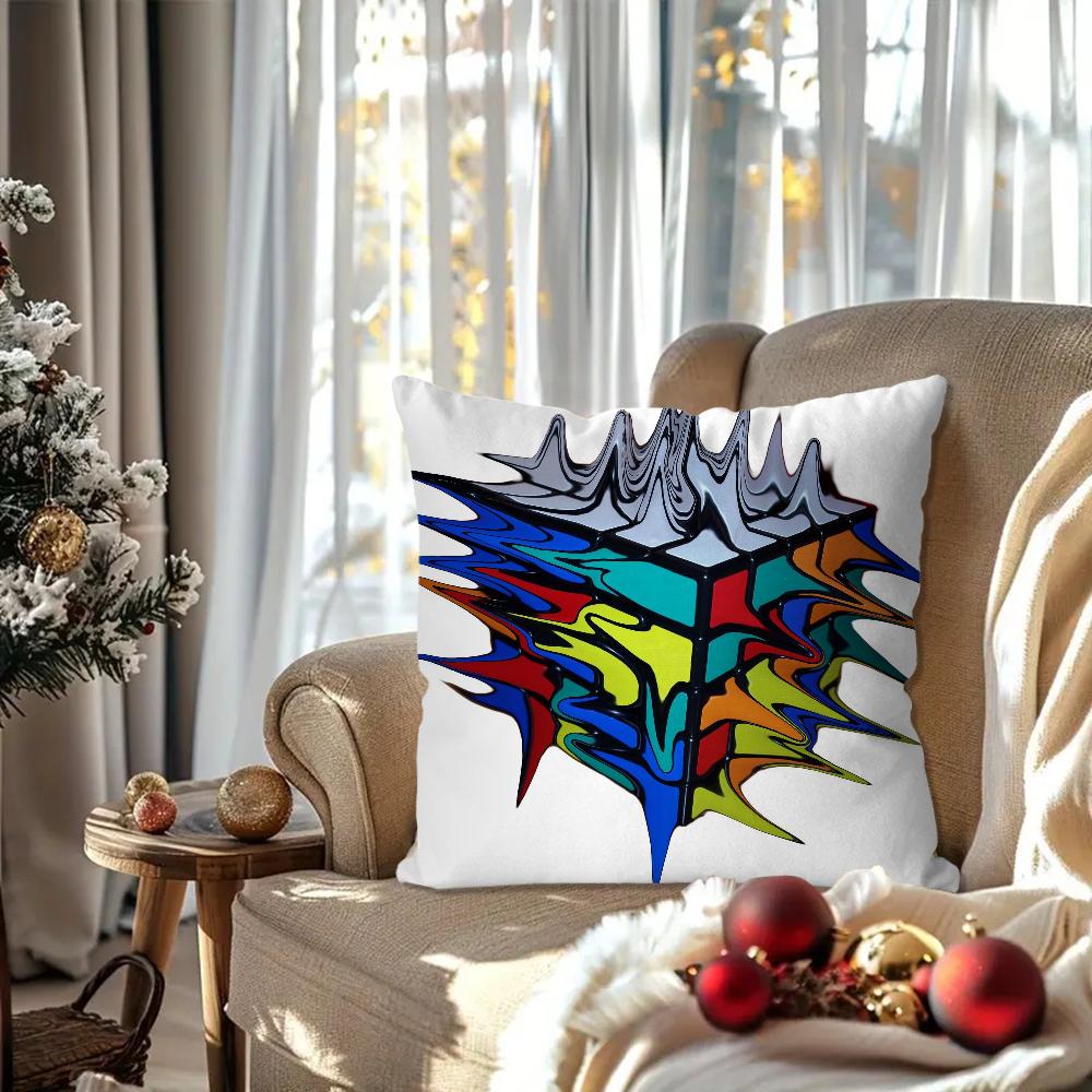 Наволочка для подушки Кубик Рубика Квадратная подушка Спальня Диван Отдых Комфортная подушка Автомобиль Гостиная Украшение дома 40X40