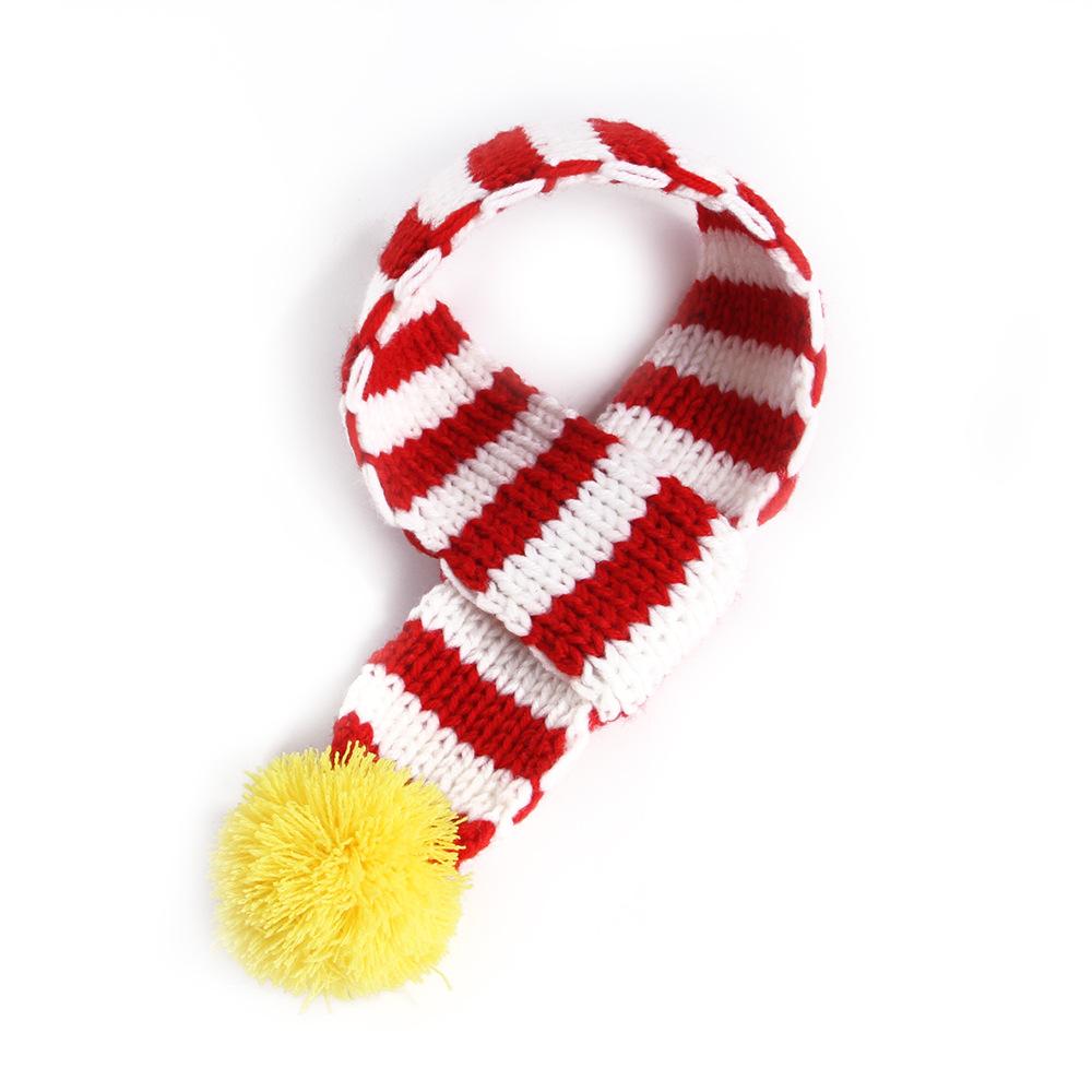 Christmas Knitted Scarf Creative Pet Scarf for Cats and Dogs Pet Supplies Holiday Atmosphere Dress up Cat Scarf Winter Warmth