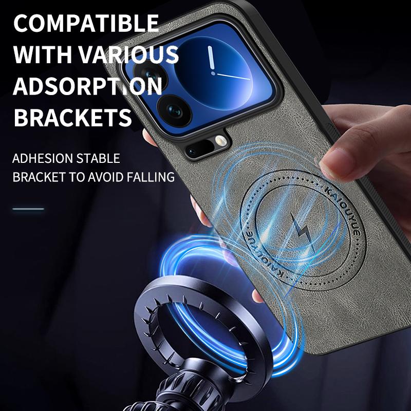 Для Xiaomi 17 Pro Чехол для телефона из кожи нового стиля Для Xiaomi 17 Pro Для беспроводной магнитной зарядки Magsafe Крышка Для Mi 17 Pro Чехол