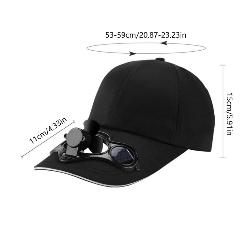 Solar-Powered Cooling Fan Baseball Cap