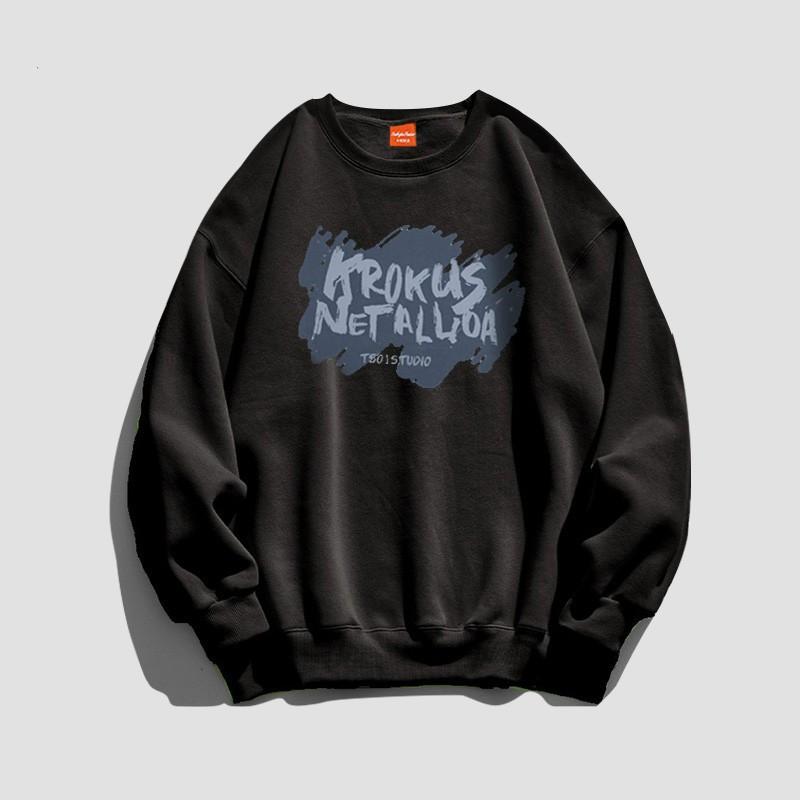 Women Long Sleeve O Neck Loose Pullovers Female Tops Solid Color Sweatshirts