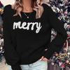 Womens Christmas Knit Sweater 2026 Round Neck Long Sleeve Pullover Loose Fit Acrylic Casual Top