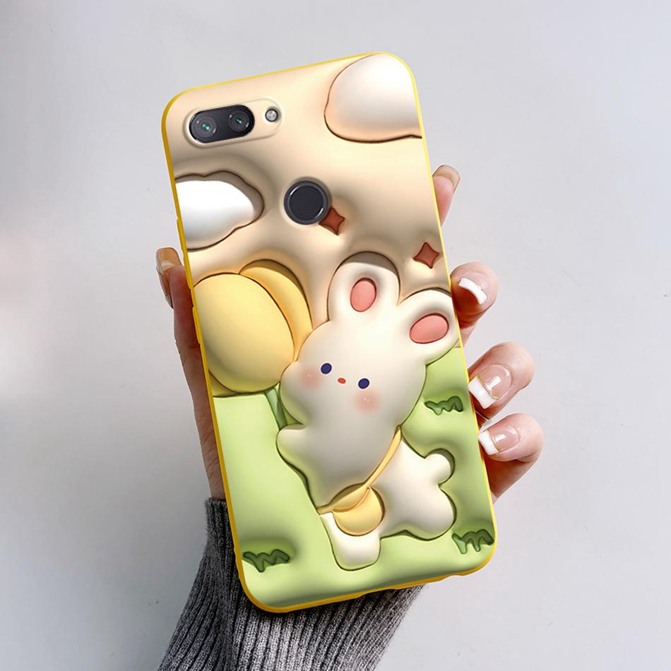 Чехол для Xiaomi Mi 8 Lite Модный Астронавт Цветок Мягкий Силиконовый Чехол для Телефона Для Xiaomi Mi 8 / Mi8 Lite Защитный Чехол из ТПУ Capa