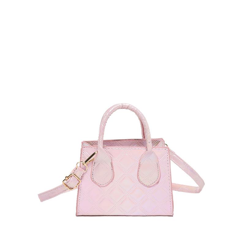 Женская сумка из лакированной кожи с ромбовидным узором 2024 года, новый модный дизайн, яркое лицо, сумка в иностранном стиле, модная сумка через плечо