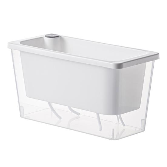 Самополивающийся горшок для растений Пластиковый цветочный горшок с резервуаром Легко наполняемый горшок для растений с фитильными шнурами для суккулентов, зеленого лука, балконного подоконника, садоводства