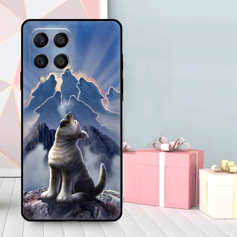 Чехол Животное Волк Воющий для Samsung Galaxy M16 M31 M21 M13 M33 M53 M15 M35 M55 M36 M56 M12 M32 M52 M14 M34 M54