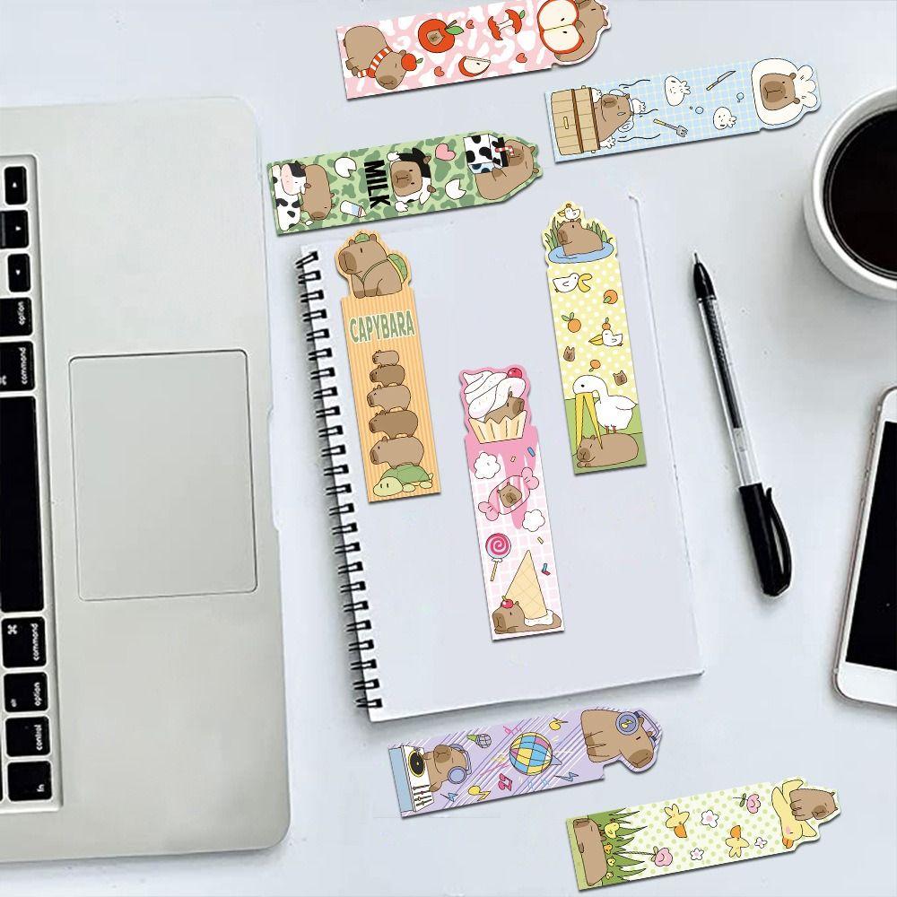 30 шт./набор Чтение Канцелярские товары Капибара Закладка Украшение для книги Маркер для пагинации страницы Библиотека