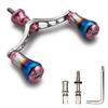 HEIGHTEN Reel Handle Aviation Aluminum Shimano Daiwa Universal Spinning Reel Arch Aurora Pink Gunmetal V3.0 80/98mm (Sakura (Knob) & (Handle), 80mm)