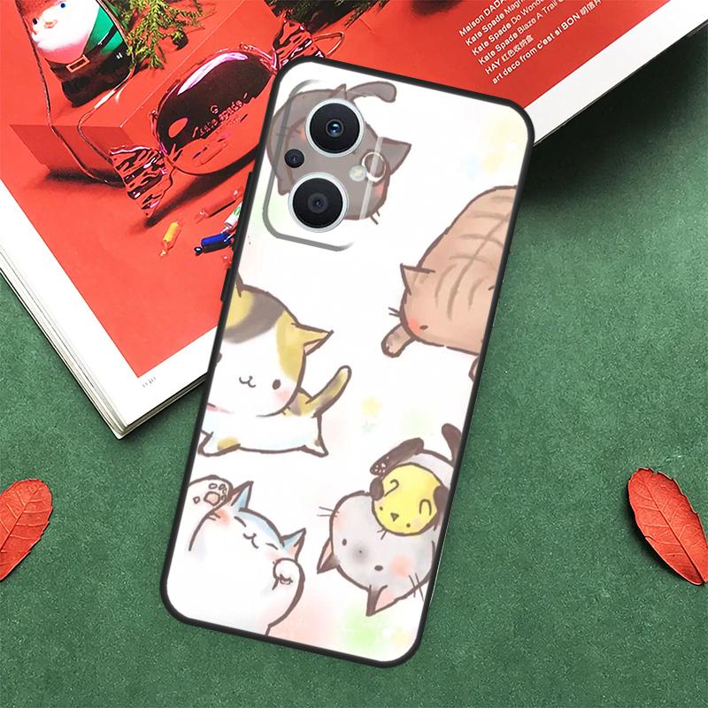 Милый Чехол-Котик Каваи для OPPO Reno 5Z 4Z 2Z 8T 4 5 6 8 7 Lite 10 Pro OPPO Find X6 Pro X2 X3 X5 Lite Чехол