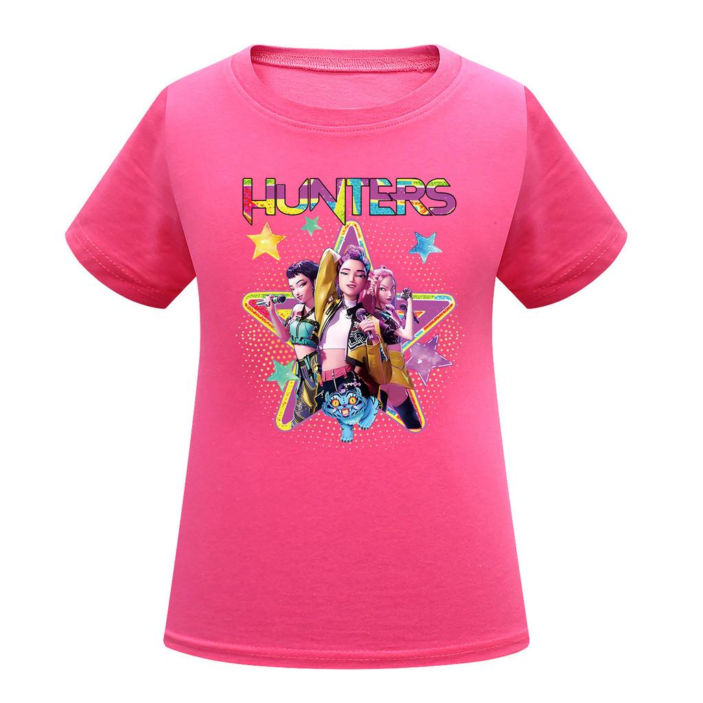 Kids Girls Anime Cartoon K-POP Printed Casual Short Sleeves T-Shirt Top