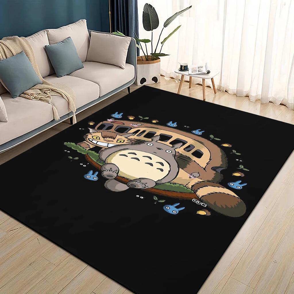 3D ковер с рисунком мультфильма Т-Тоторо, ковер для гостиной, детской спальни, декора у дивана, прихожей, нескользящий коврик для игр детей